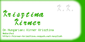 krisztina kirner business card